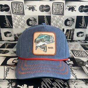 Authentic Goorin Bros Big Ass Duck Fish "Bass" Blue/Gray Hat (NWT)